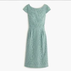 J. Crew Sea foam Lace Elsa Sheath Dress SZ 14